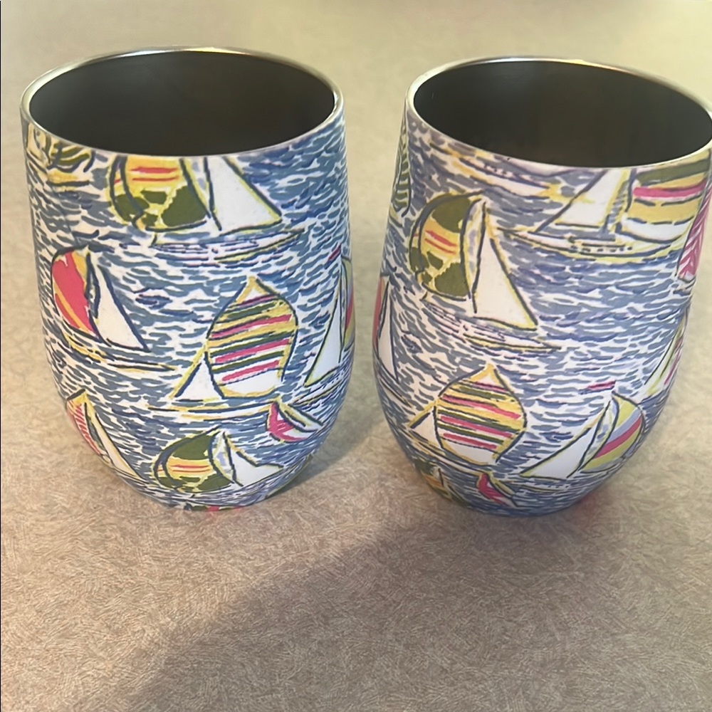 Colorful Sailboat Patterned Tumblers